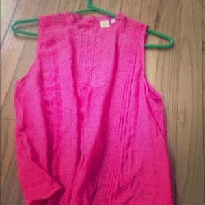 Pink sleeveless tops